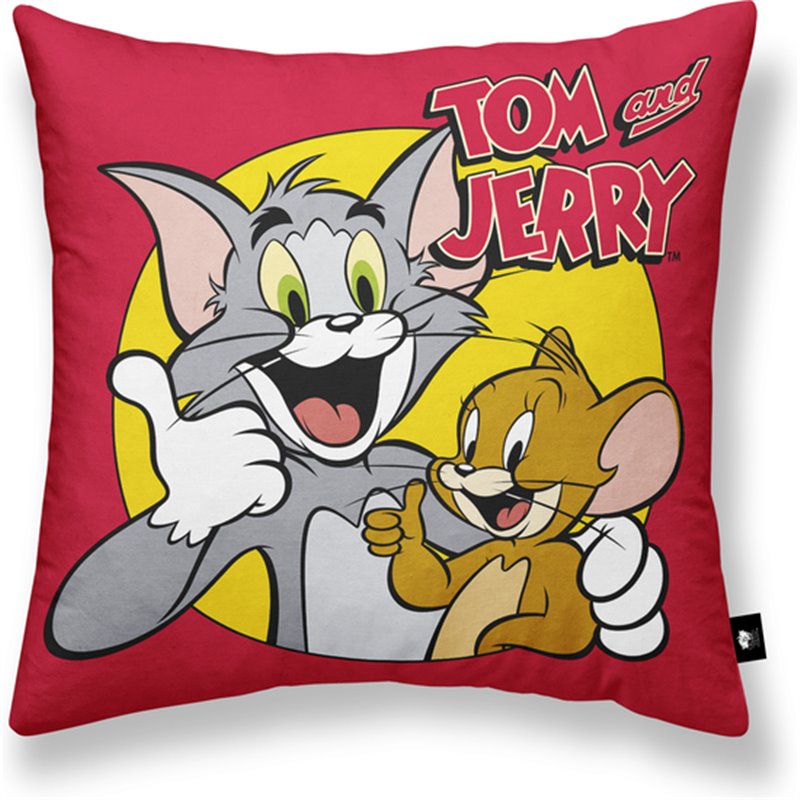 FUNDA DE COJÍN 100% ALGODÓN 45X45CM MODELO TOM & JERRY A - Teknashop Ltd