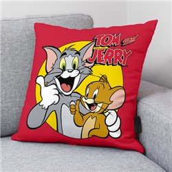 FUNDA DE COJÍN 100% ALGODÓN 45X45CM MODELO TOM & JERRY A - Teknashop Ltd