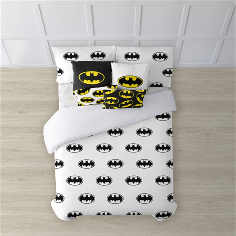 FUNDA NÓRDICA CON BOTONES 100% ALGODÓN MODELO BATMAN BASIC PARA CAMA DE 180 (260X240 CM) - Teknashop Ltd