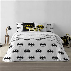 FUNDA NÓRDICA CON BOTONES 100% ALGODÓN MODELO BATMAN BASIC PARA CAMA DE 180 (260X240 CM) - Teknashop Ltd