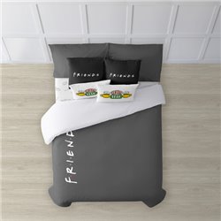 FUNDA NÓRDICA CON BOTONES 100% ALGODÓN MODELO FRIENDS MARENGO PARA CAMA DE 180 (260X240 CM) - Teknashop Ltd