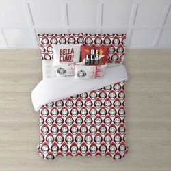 FUNDA NÓRDICA CON BOTONES 100% ALGODÓN MODELO LA CASA DE PAPEL PARA CAMA DE 180 (260X240 CM) - Teknashop Ltd