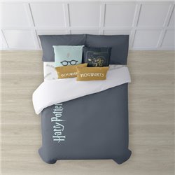 FUNDA NÓRDICA CON BOTONES 100% ALGODÓN MODELO HPOTTER DEEP BLUE PARA CAMA DE 120 (200X200 CM.) - Teknashop Ltd