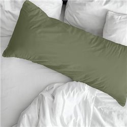 FUNDA DE ALMOHADA 100% ALGODÓN LISO ARMY GREEN DE 90 CM. 