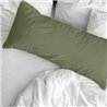 FUNDA DE ALMOHADA 100% ALGODÓN LISO ARMY GREEN DE 90 CM. 