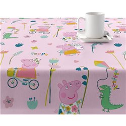 MANTEL RESINADO (TACTO PLASTIFICADO) ANTIMANCHAS MODELO PEPPA PIG FREE TIME 1 - Teknashop Ltd