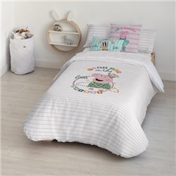 FUNDA NÓRDICA CON BOTONES 100% ALGODÓN MODELO FIND JOY PARA CAMA DE 90 ( 155X220 CM.) - Teknashop Ltd