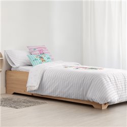 FUNDA NÓRDICA CON BOTONES 100% ALGODÓN MODELO FIND JOY PARA CAMA DE 90 ( 155X220 CM.) - Teknashop Ltd