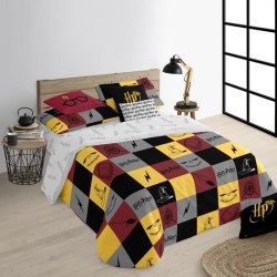 FUNDA NÓRDICA CON BOTONES 100% ALGODÓN MODELO HOGWARTS CUADROS PARA CAMA DE 135/140 (220X240 CM) - Teknashop Ltd