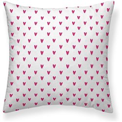 FUNDA DE ALMOHADA 100% ALGODÓN MODELO CORAZONES DE MUNDOPIRUUU DE 65X65 CM. 