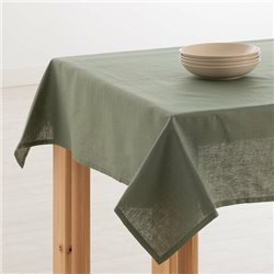 MANTEL HIDROFUGO ANTIMANCHAS LINO 100% ARMY GREEN - Teknashop Ltd