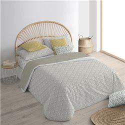 FUNDA NÓRDICA 100% ALGODÓN MODELO NASHIK BEIG PARA CAMA DE 200X200 CM - Teknashop Ltd