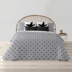 FUNDA NÓRDICA 100% ALGODÓN MODELO GALILEA GRIS PARA CAMA DE 200X200 CM - Teknashop Ltd