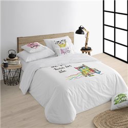 FUNDA NÓRDICA 100% ALGODÓN MODELO LÍOS CASTELLANO PARA CAMA DE 105 (180X220 CM) - Teknashop Ltd