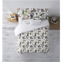 FUNDA NÓRDICA 100% ALGODÓN MODELO LEOPARDOS PARA CAMA DE 135/140 (220X220 CM) - Teknashop Ltd