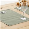 PACK 2 UNIDADES MANTEL INDIVIDUAL HIDROFUGADO ANTIMANCHAS LINO 100% ARMY GREEN