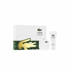 Lacoste L.12.12 Blanc Men Eau De Toilette Spray 100ml Set 2 Pieces - unisex