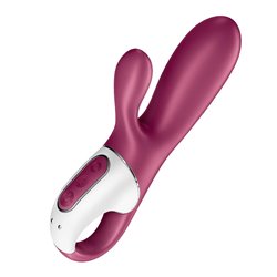 SATISFYER HOT BUNNY WARM RABBIT VIBRADOR ROJO TESTER 1UN;MUJER