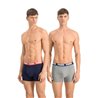 Basic Boxers Shorts Men (Pack of 2) Gray/Blue size XL