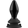 STRETCHY - GLASS VIBRATOR - WITH SUCTION CUP AND REMOTE - RECHARGEABLE - 10 VELOCIDADES - NEGRO