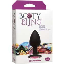 BOOTY BLING - PEQUEÑO - ROSA - PLUG DE SILICONA 