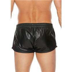 SHORT DE CUERO VERSÁTIL - NEGRO