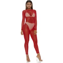 BODY DE MALLA MICRO NET MOCK NET - ROJO