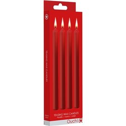 TEASING WAX VELAS LARGAS - PARAFINA - 4-PACK - ROJO 