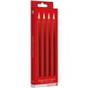 TEASING WAX VELAS LARGAS - PARAFINA - 4-PACK - ROJO 