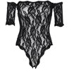 BODY TEDDY DE ENCAJE FLORAL - NEGRO