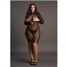 LE DESIR LONG SLEEVE FISHNET DRESS