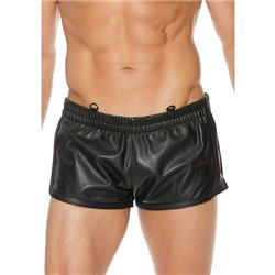 SHORT DE CUERO VERSÁTIL - NEGRO 