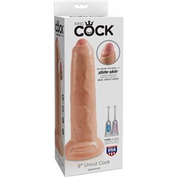 UNCUT 25,4CM - PENE REALISTA CON PREPUCIO MÓVIL