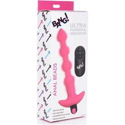 PLUG VIBRADOR DE BOLAS ANALES DE SILICONA - ROSA