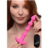 PLUG VIBRADOR DE BOLAS ANALES DE SILICONA - ROSA