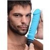 BALA XL CON FUNDA DE SILICONA FORMA PENE - AZUL 