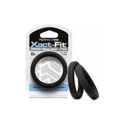 XACT-FIT PACK DE 2 ANILLOS DE SILICONA 19CM - NEGRO