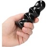 RIBBLY - GLASS VIBRATOR - WITH SUCTION CUP AND REMOTE - RECHARGEABLE - 10 VELOCIDADES - NEGRO