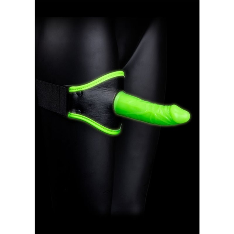 OUCH! - ARNÉS CON STRAP-ON PARA MUSLO - GLOW IN THE DARK