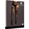 LE DESIR CROTCHLESS CUT-OUT PANTYHOSE - BLACK - OSX