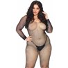 BODYSTOCKING DE RED Y DECORADO STRASS - NEGRO 