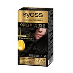 Syoss Oleo Intense Permanent Hair Color 1-10 Deep Black - unisex