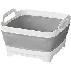 folding washing-up bowl 30 x 30 x 20 cm gray/white