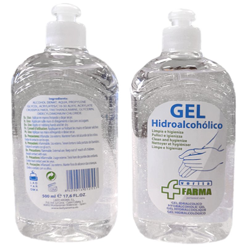 GEL HIDROALCOHÓLICO 500ML - NUEVO ENVASE