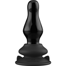 MISSY - GLASS VIBRATOR - WITH SUCTION CUP AND REMOTE - RECARGABLE - 10 VELOCIDADES - NEGRO