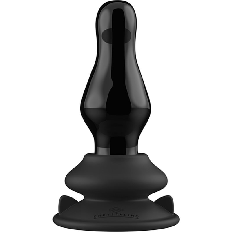 MISSY - GLASS VIBRATOR - WITH SUCTION CUP AND REMOTE - RECARGABLE - 10 VELOCIDADES - NEGRO