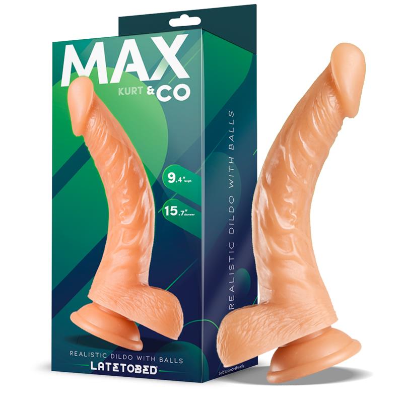 Kurt Realistic Dildo with Testicles Flesh 9,4 - 24 cm