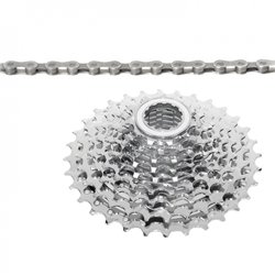 Power set cassette + chain 9S 11-32T silver