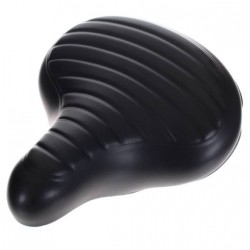 Ribbed saddle city bike unisex black