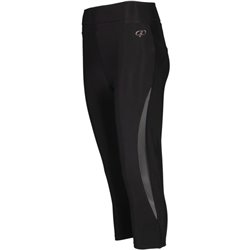 Capri 3/4 Sports Leggings Ladies Black Size 3XL